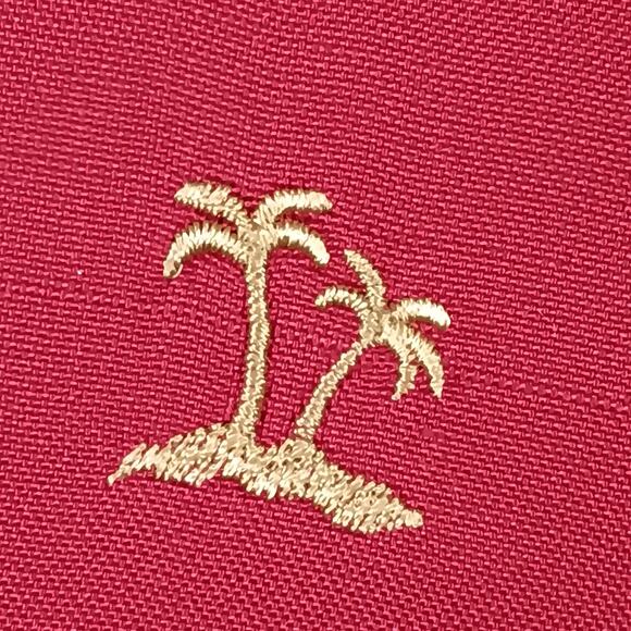 FIX Peter Martin Red Silk Pants Gold Embroidered  Tropical size 14 Fully Lined - Picture 9 of 12